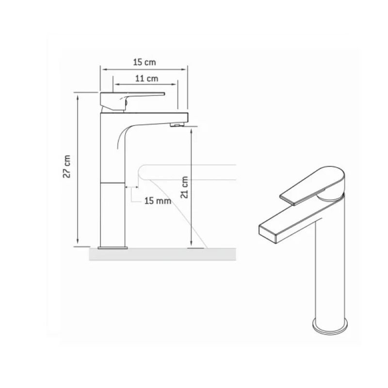 Monocomando Middle - 2877 - Imagem 2